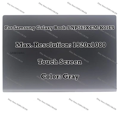 Samsung Galaxy Book S NP767XCM 13.3" FHD LCD LED Touch Screen Assembly Complete - Image 1 of 4