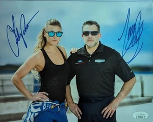 Tony Stewart Leah Pruett Signed 8x10 Photo Autographed JSA COA NASCAR NHRA - Picture 1 of 1