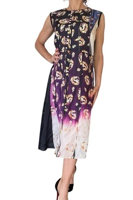 Vestido Marc Jacobs $750 Panel de Malla Floral Línea A Midi Maxi Cambio Sin Mangas 8 Nuevo con Etiquetas Foto 1 de 4