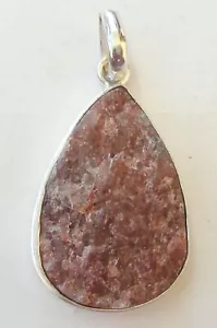 Ciondolo Antico Argento Sterling Fatto a Mano Cocacola Druzy FREESHIP pn 105 - Foto 1 di 1