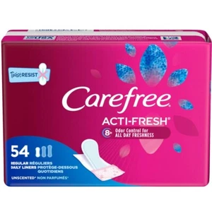 Carefree 54 Ct. Acti-Fresh Body Shape Long To Go Pantiliner unparfümiert - Bild 1 von 2