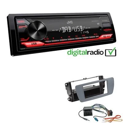 JVC KD-X182DB MP3 DAB+ USB Autoradio für Seat Ibiza IV Ibiza IV ST conemaragrau - Bild 1 von 4