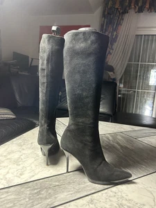 Gucci Stiefel, Wildleder, Schwarz, Gr.38 - Bild 1 von 9