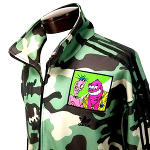 Adidas x Jeremy Scott Track Top H53369 Jacke tarnfarben mit Reißverschluss Herren 2XL NEU * - Bild 1 von 12