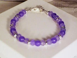 BRACCIALE CYNTHIA LYNN "LILLÀ E LAVANDA" STERLING ALESSANDRITE PIETRA NASCITA GIUGNO - Foto 1 di 1