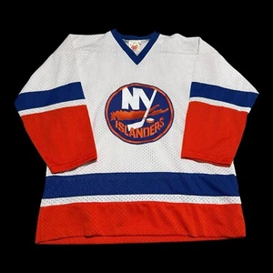 Camiseta deportiva de hockey cosida vintage Paw USA Mase New York Islanders adulto grande - Imagen 1 de 5