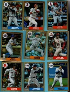 2022 Topps Cromado 1987 Topps JUEGO COMPLETO DE 20 TARJETAS - Imagen 1 de 1