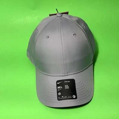 Novo Chapéu Snapback NIKE Adulto Unissex Golfe Leve TAMANHO ÚNICO M/L Cinza com Preto - Imagem 1 de 4
