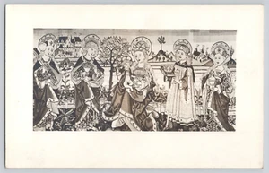 Postcard Tapestry Madonna & Child With Saints, The Cleaveland Museum of Art - Picture 1 of 2