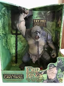 Lord of the Rings 2001 CAVE TROLL Electronic Sound & Action 10" LOTR FIGURE NIB - Picture 1 of 10