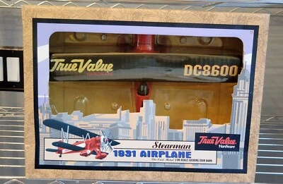 Ertl 1931 Stearman Bi-Plane escala 1:38 Diecast Airplane F979 banco de monedas 12x9 Foto 1 de 3