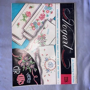 VINTAGE VOGART ORIGINAL TRANSFER PATTERN #228 His Hers Yours Mr Mine - Picture 1 of 5