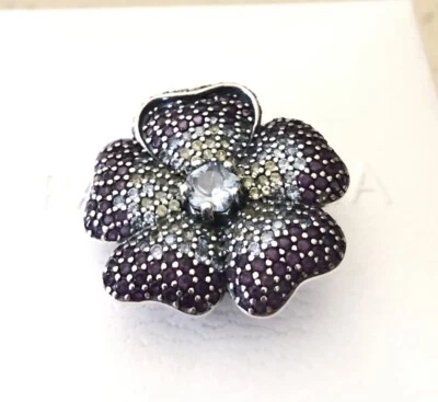 Broche Colgante Pandora Flor Gloriosa, Cristales #397081NRPMX + Caja de Regalo GRATIS + Etiqueta Foto 1 de 4