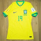 Brazil 2022/23 Yellow Match issued u-17 World cup Home shirt size M #19 Luighi