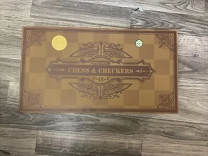 AMEROUS 15 Inches Magnetic Wooden Chess & Checkers Set (2 in 1) - Folding Board - Picture 1 of 2