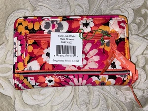 Vera Bradley Turn Lock Wallet - PIXIE BLOOMS,RETIRED,HTF - Picture 1 of 4