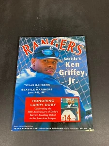 1997 Texas Rangers MLB Souvenir Program, Hall Of Famer Ken Griffey Jr. On Cover - Picture 1 of 11