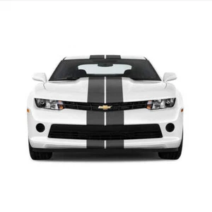 Dual 8" Racing Stripe No Scoop Self Healing Vinyl fits Chevy Camaro 2010 - 2015 - Picture 1 of 17