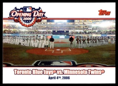 2006 Topps Opening Day Toronto Blue Jays vs. Minnesota Twins #OD-JT - Image 1 of 2