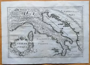Polybius/Folard Original Copperplate Map Italy Italia Antiqua - 1750 - Picture 1 of 1