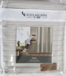 KOOLABURRA by  UGG EDEN shower curtain in a beige striped pattern.  NIP!
