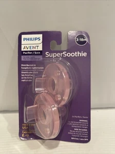 Philips Avent Super Smoothie Pacifier 3-18 Months Pink, New Sealed 2 Pack - Picture 1 of 2