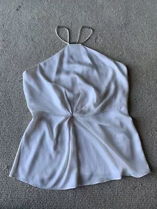 Witchery Women’s BNWT size 10 Ivory High Neck bow blouse RRP $129.95 - Picture 1 of 10