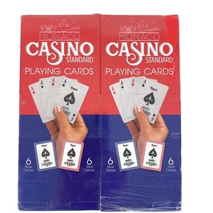Monaco Casino Regal Games Playing Cards 24 Decks 12 Red 12 Blue New Sealed 2018 - Picture 1 of 4