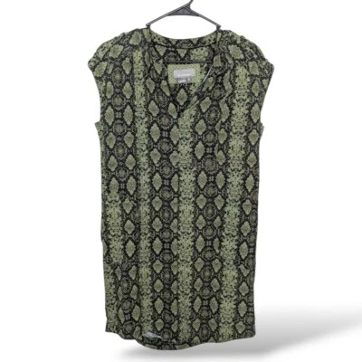 Anthropologie Dress XS Rachel Sleeveless Snakeprint Artsy Lightweight Coastal - Image 1 of 4