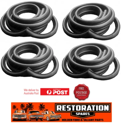 FORD CORTINA TC TD SEDAN FRONT & REAR DOOR SEALS WITH MITRED CORNERS (4) DOORS  - image 1 of 3
