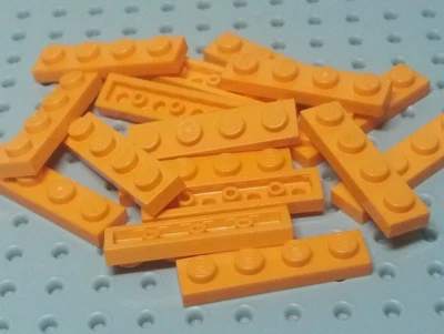 Lego Plate 1x4 [3710] Orange x16 - Image 1 of 4