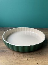 Piatto flangiato in ceramica verde 22 cm larghezza 3,5 cm altezza cucina verde