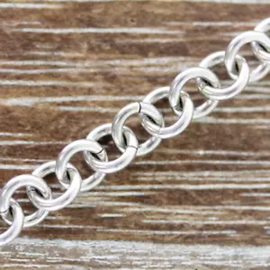 PULSERA DE ESLABONES DE CADENA DE PLATA ESTERLINA 925 CON PALANCA CORAZÓN DE COLECCIÓN 7" PILA SUROESTE - Imagen 1 de 6