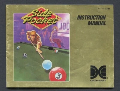 Side Pocket NES Manual Only, 1987 No Game, Instruction Booklet Data East - Image 1 of 2