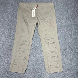 New XCVI Wearables Pant Women’s Beige Ruched Capri Size Large - Picture 1 of 12