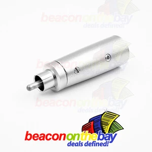 XLR Male to RCA Male Adpater Connecter 3 Pin XLR Audio Cable Converter with Lock - Picture 1 of 3