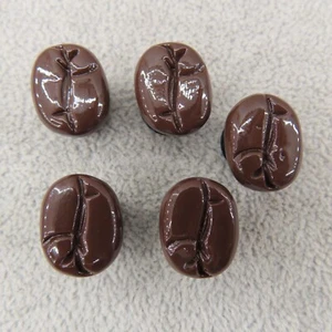 COFFEE BEAN Shoe Charms for Shoes Wristbands Set of 5 Drink Brew Lover Novelty - Picture 1 of 5