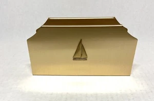 De Colección Acero Latón Cepillado Sobre Correo Carta Escritorio Soporte 6" x 3" x 2 1/2" - Imagen 1 de 8