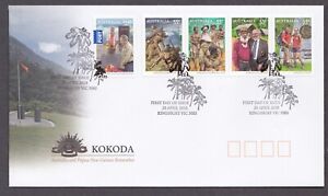 2010 FDC. Kokoda Strip of 4 plus International Post