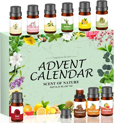 Ätherische Öle Adventskalender 2024 für Diffuser 10ml Duftöle Weihnachten Damen - Bild 1 von 4