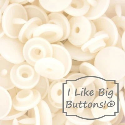 KAM Plastic Snaps: G123 Antique Lace-Size 20/T5-No Sew Snap Buttons Off-White - Image 1 of 4