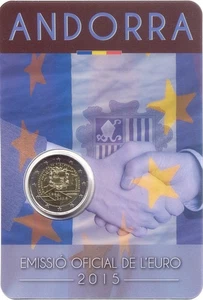 2 Euro FDC - Andorra 2015 - 25. Zollabkommen mit der Europäischen Union - Bild 1 von 1