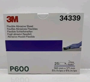 Hoja de gancho abrasivo flexible 3M 34339 270J P600 grano (25 hojas) - Imagen 1 de 1