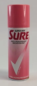 Vintage Sure Super Dry Deodorant Cool Pink Elida Gibbs C.1980's - Picture 1 of 15