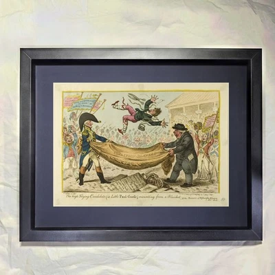 James Gillray "The High Flying Candidate" Arte enmarcado personalizado Foto 1 de 3