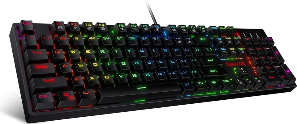 Redragon K582 SURARA RGB LED Backlit Mechanical Gaming Keyboard, 104 Keys NEW ! - Image 1 of 1