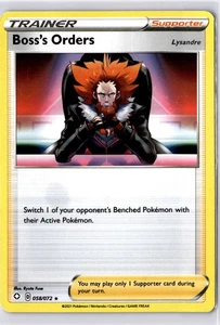 Boss's Orders 058/072 Shining Fates Regular Rare Trainer Supporter LP - Picture 1 of 2