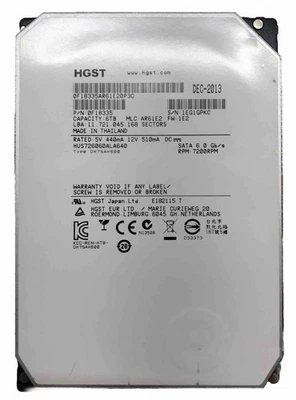 HGST Ultrastar He6 6TB | 7.2K 64MB SATA-600 3.5" HDD | 0F18335 | HUS726060ALA640 - Image 1 of 4