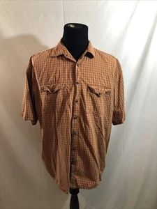 Field & Forest Orange/Rust Short Sleeve Button Up - Men’s 2XL, Chest 27.5” - Picture 1 of 3