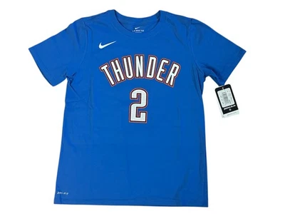Camiseta juvenil Nike Shai Gilgeous-Alexander Oklahoma City Thunder icono nombre y número Foto 1 de 4